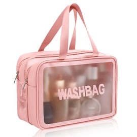 Cosmetic Bag Toiletry Bag Women's Toiletry Bag Men Dry and Wet Separation Portable Waterproof Toiletry Bag Makeup Bag with Large Capacity Storage Bag, pink, Modern