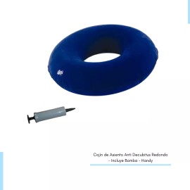 Handy Cojín De Asiento Anti Decubitus Redondo/incluye Bomba/handy