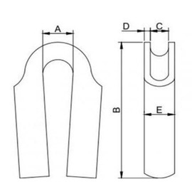 MarineNow Wire Rope Tube Thimble 316 Stainless Steel Choose Size and Quantity (12mm (1/2"), 05-Pack)