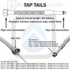 2X 80cm Long M10 x 3/8" Inch BSP Pair of