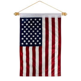 4th Of July American Flag For Independence Day Wall Scroll Wood Dowel Kit Hanging Decoration For Grave Yard Sign Memorial Veterans Day USA Poster Door Canvas Tapestry Gifts For Dad