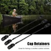 3pcs Black Cap, for Fishing Apparel Keeper Hat Tether Retainer