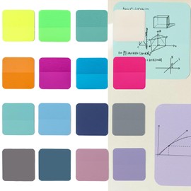 320 Sheets Transparent Sticky Notes, Colored Clear Sticky Notes, Waterproof Translucent Sticky Notes for Notepad Adhesive Memo Pads Annotating Books School Supplies