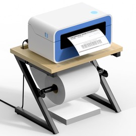 Label Holder for Rolls and Fan-fold Labels, Shipping Thermal Label Holder for Desktop Thermal Printer, Thermal Printer Accessory Supplies for Home, Office, Small Business-White