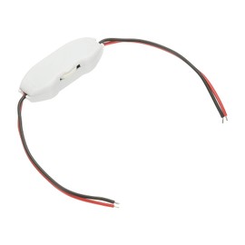sourcing map LED Strip Dimmer, DC 12V to 24V 3A Rotary Brightness Adjustable Controller Lamp Switch with Wire Leads for Single Color Strips, White