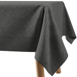 Filumi Tablecloth 110 x 200 cm Grey Washable for Indoor Outdoor Marble Pattern Manil