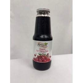 Anna and Sarah 33.8 Oz Organic Tart Cherry Juice - USDA Organic Certified - Glass Bottle (4 Pack) No Sugar Added, No Artificial Colors, No Preservatives, No Flavors Added,NOT from Concentrate