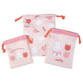 Miffy Strawberry & Tulip Drawstring Bag, Pink
