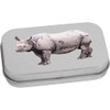Azeeda 80mm 'Indian Rhino' Metal Hinged Tin/Storage Box (TT00224267)