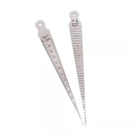 Taper Gage 1-15mm 1/32-5/8 Inch Stainless Steel Taper Welding Gauge Inch&Metric Feeler Gap Hole Measure Tool,0.1mm Accuracy（2.1mm Thick）