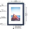 Navy Blue Wooden A5 Picture Frame Set of 4, Freestanding