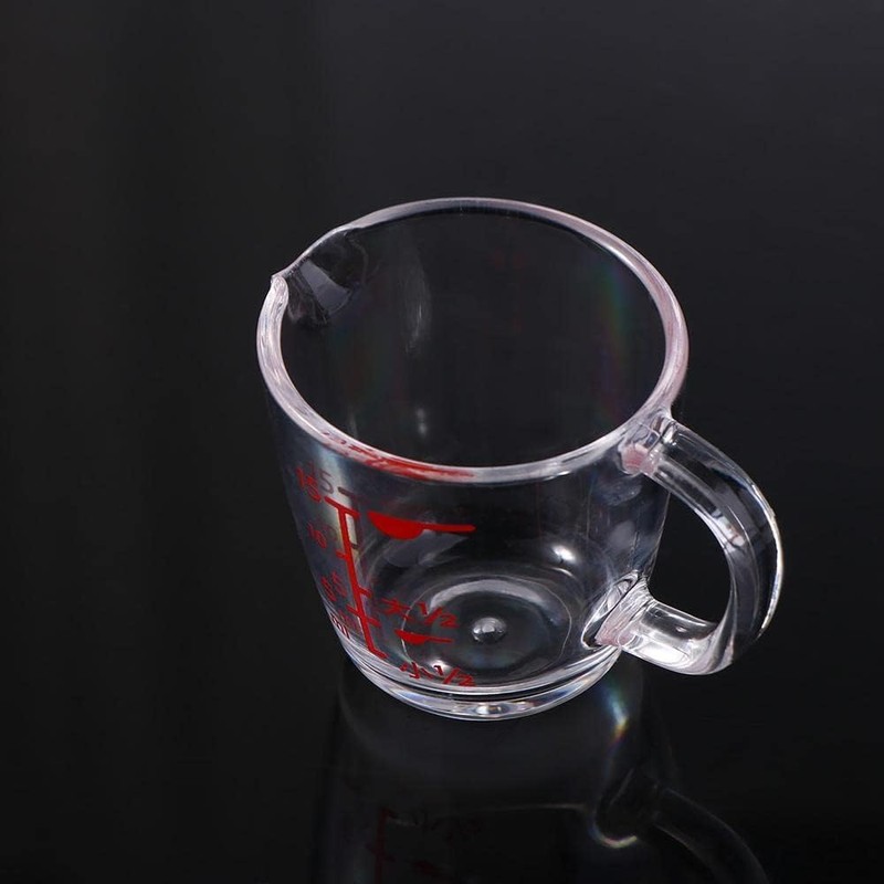 15ml Measuring Cup, Plastic Mini Measuring Cup with Red Graduated