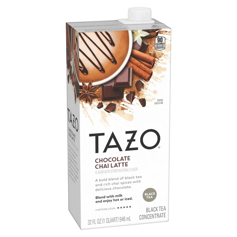 TAZO Chocolate Chai Latte, Flavored Black Tea Concentrate, 32 Fl