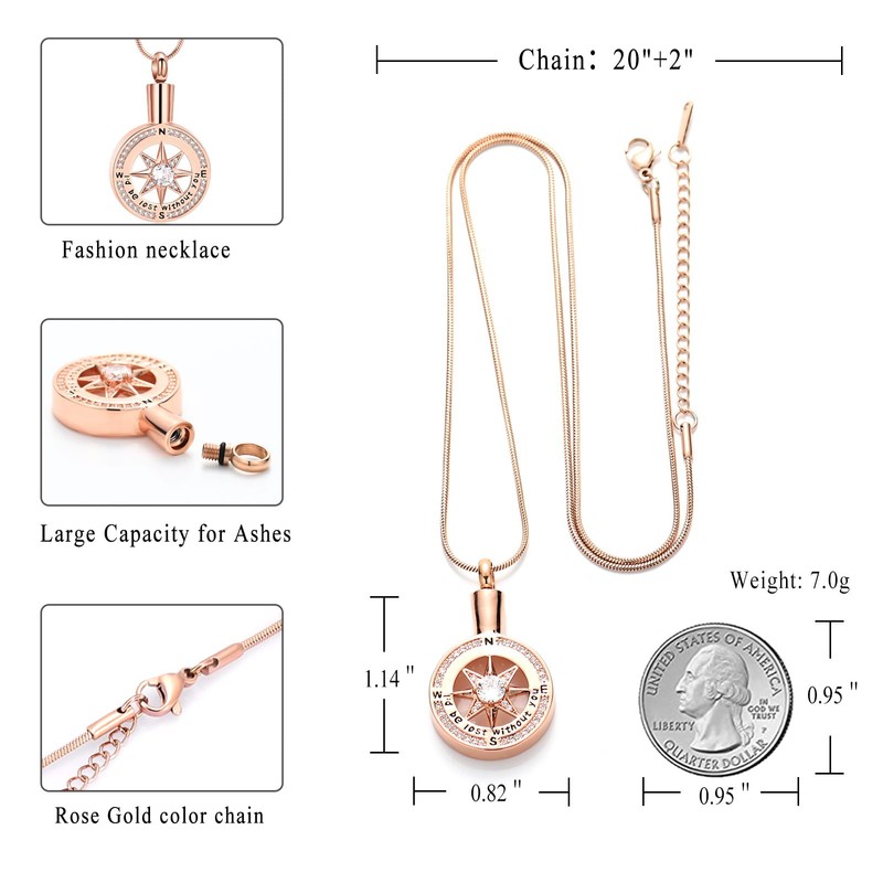 I'd be lost without you - Cremation Jewelry for Ashes