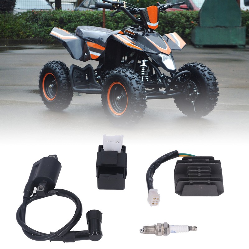 Ignition Coil 6Pin CDI Voltage Regulator Spark Plug Kit for