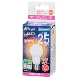 LED Bulb, Small, E17, 25 Equivalent, Bulb Color, LDA2L-G-E17, IH2R1, 06-3621