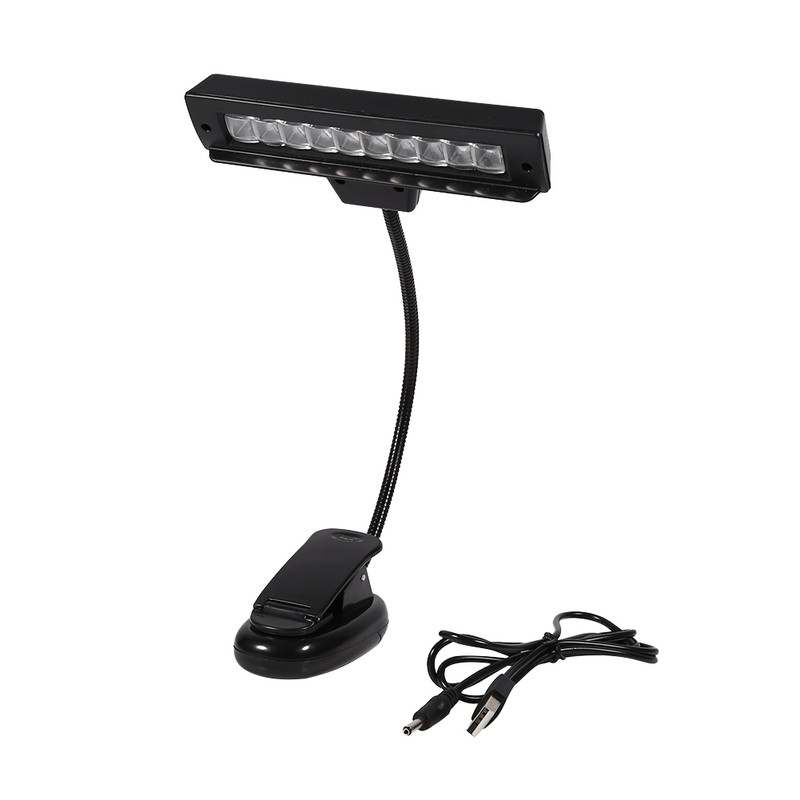 Portable 10 LED Clip on Music Stand Clamp Light Bedroom