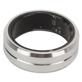 Smart Ring Fitness Tracker, Sleep Monitoring Device Step Counting Ring, IP68 Water Resistant Bluetooth Health Tracking Ring for Android for IOS Silver (NO. 8)