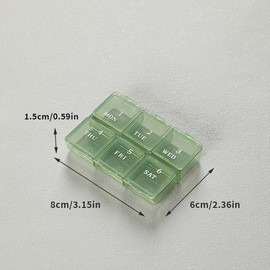 Portable 6-grid Pill Storage Box, 1 Count Mini Pill Organizer, Portable Pill Box for Home & Office & Travel