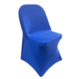 iEventStar Spandex Folding Chair Cover Covers Stretch Chair Protectors for Wedding Party Events (2, Royal Blue)