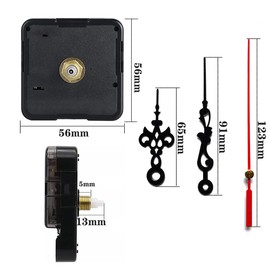 Silence Quartz Clock Movement, Quartz DIY Wall Clock Movement Mechanism Repair Parts Replacement Kit, Clock Mechanism