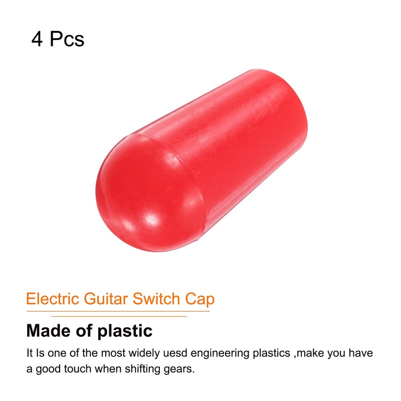 MECCANIXITY 4Pcs Guitar 3 Way Pickup Switch Tip M3.5 Plastic