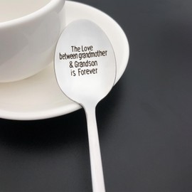 Grandma Gifts from Grandson The Love Between Grandmother and Grandson is Forever Spoon Mothers Day Gift for Grandma Grandmother Nana Birthday Gift Christmas Spoon Gift for Grandma