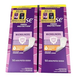 Poise Microliners Lightest Long Length Level 1 Absorbency Light Liners