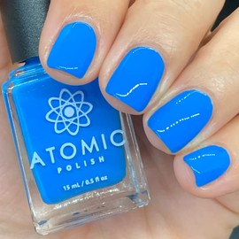 Pastel Neon Blue Nail Polish
