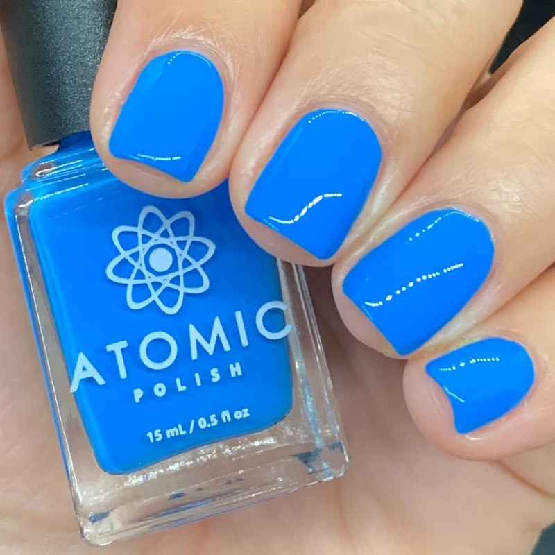 Pastel Neon Blue Nail Polish