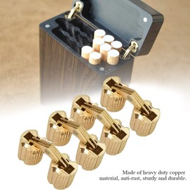 VOBOR Barrel Hinges Made of Copper, Hidden Barrel Hinge, 4 Pieces, 180° Invisible Concealed Copper Hinge Furniture Hinges for DIY Wooden Door Gift Boxes Jewellery Box Hand Crafts