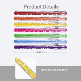 Umbrotiger maze Ballpoint Pen Set 7 Pack + 7 Pack Refillable. Refills for Classroom, Office, Anti Stres. Black ink is suitable for both adults and students.Multi-color pen body, beautify your desktop