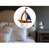 WKINGDIY Tiffany stained glass Sailing boat night light WKD1005 (Blue),Sailing