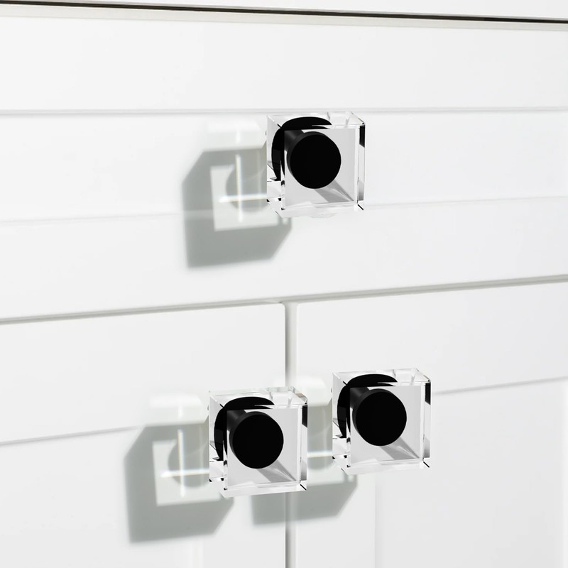 Crystal Brushed 8 Cabinets Pulls Knob, Kitchen Cabinet Drawer Knobs