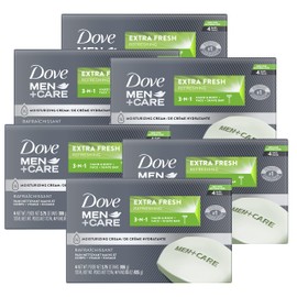 Dove Men+Care Bar 3 In 1 Cleanser For Body, Face, And Shaving To Clean And Hydrate Skin Extra Fresh Body And Facial Cleanser More Moisturizing Than Bar Soap 3.75oz 24 Bars