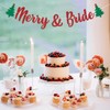 Merry & Bride Banner - Christmas Bridal Shower Decor, Xmax