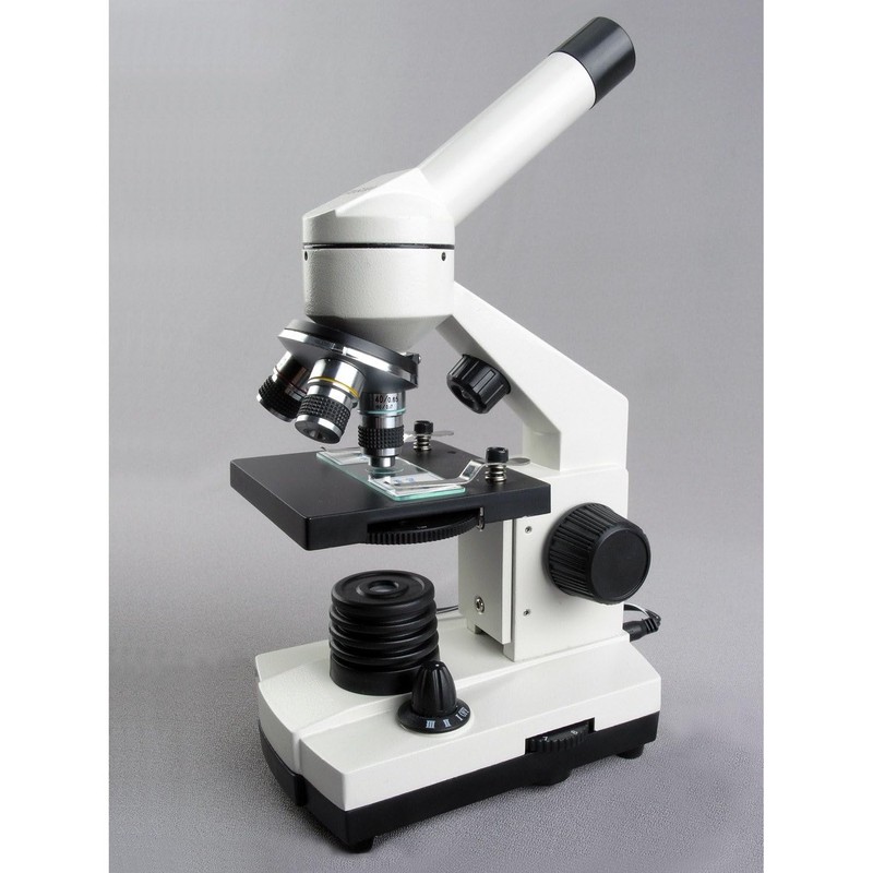 AmScope M110 Series Cordless LED Metal Frame Compound Microscope -