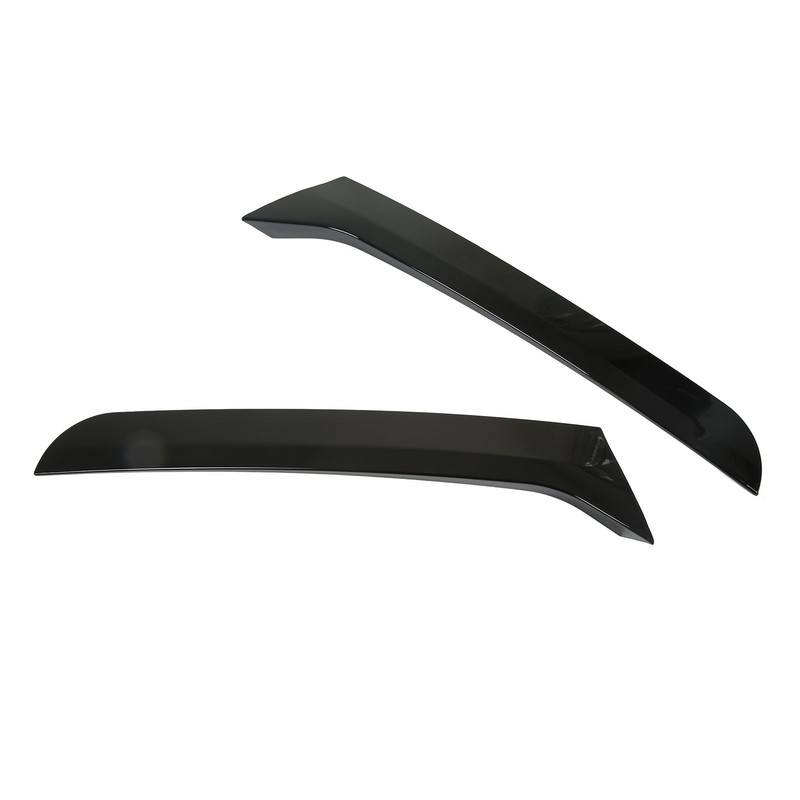 2 Pcs Rear Window Spoiler Glossy Black Left Right Side