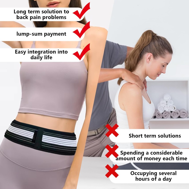Katyjun Ortho Back Comfort Sciatica Belt, Non-Slip Adjustable Ortho Belt,