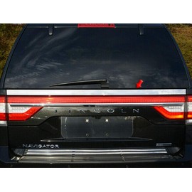 QAA Part LB55655 is a 1 Piece Stainless Steel License Bar, Above Plate Accent Trim, Just Under The Rear Window That is Compatible with The Lincoln Navigator 2015-2017