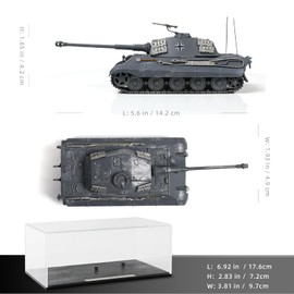 NUOTIE 1/72 Scale Military Tank Model Finished Alloy Metal Die cast with Plastic Tank Model World War Ⅱ Army Vehicl Tank Mini 1945 Tiger model Gift Collection Ideal for Military Fans (Berlin 1945)