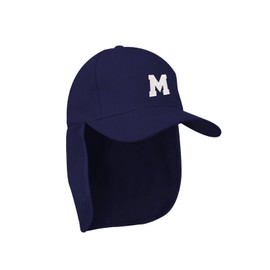 morefaz Junior Legionnaire Style Children's Baseball Cap with Neck Shade, Neck Shade Hat for Boys and Girls, Sun Protection Cap with Choice of A - Z Letter from MFAZ Ltd -