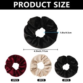 Pack of 6 Hair Bobbles Scrunchies with Zip Pocket, Scrunchies Hair Scrunchies with Zip, Secret Compartment, Discreet Money Hiding Place for Hiding, Travel Gadgets, Travel Gadgets for Women and Girls