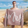 WAITPI Mr and Mrs Beach Towel Set of 2, Honeymoon