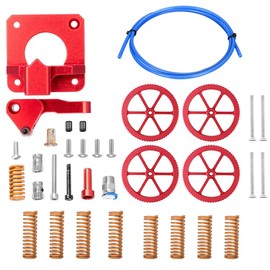 BZ 3D Ender 3 Upgrade Dual Gear Extruder Kit,4Pcs Metal Leveling Nuts,8Pcs Hot Bed Springs,1.2M Bowden PTFE Tube for Ender 3/Pro/V2/Ender 5/Ender 3 Neo/V2 Neo/Max Neo/CR-10/10S.