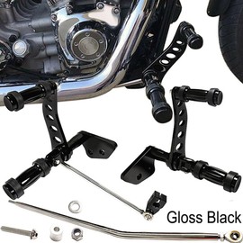 VPZMT Forward Controls Pegs Levers Linkages for Harley Dyna Street Bob 2006-2017, Low Rider 2000-2012, Super Glide 2000-2015 (Black)