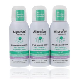 Allpresan Derma med Repair Foam Cream Hand Intensive Care with Soothing Fragrance - For Care of Very Dry and Stressed Hands - 100 ml (Pack of 3)