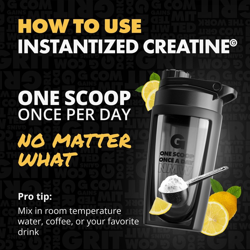 Gains in Bulk Instantized Creatine Monohydrate for Women and Men,