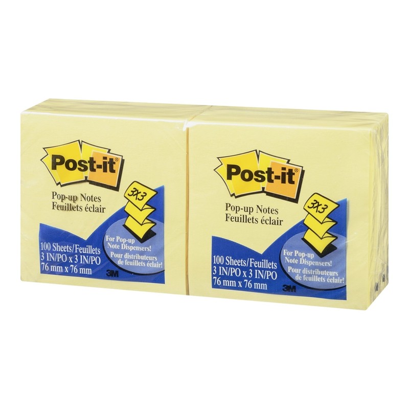 Post-it Notes Pop-up Sticky Notes, 3" x 3", 6 Pads,