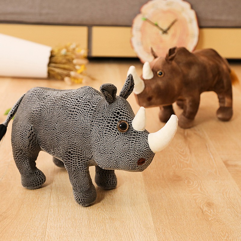 Cute Rhino Plush Toy Soft Plush Animal Doll Kids Toy